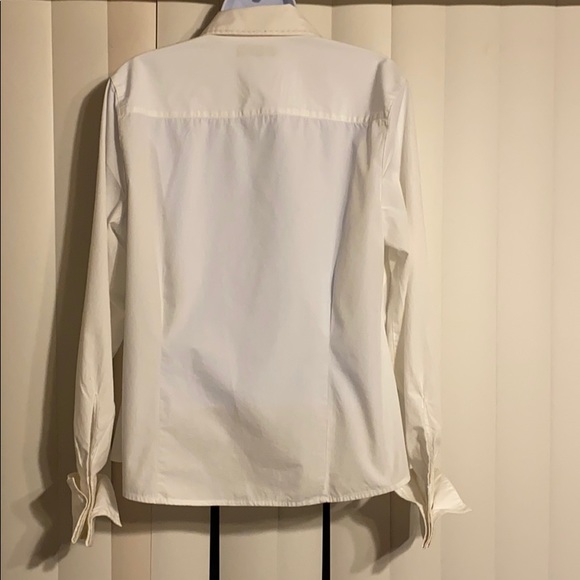 i.e. White Button-Up Blouse w/Cuff Sleeves  -14 - Picture 7 of 14